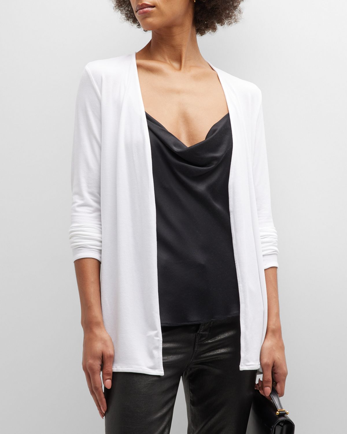 Majestic Filatures Soft Touch Open-Front Cardigan