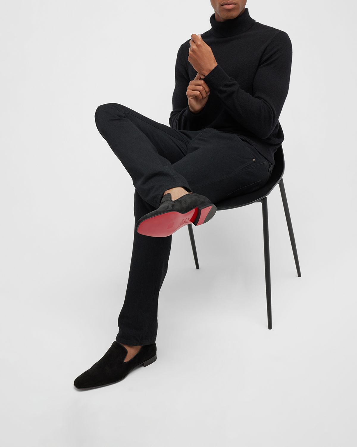 Christian Louboutin Men 's Dandelion Suede Slip-On Loafers