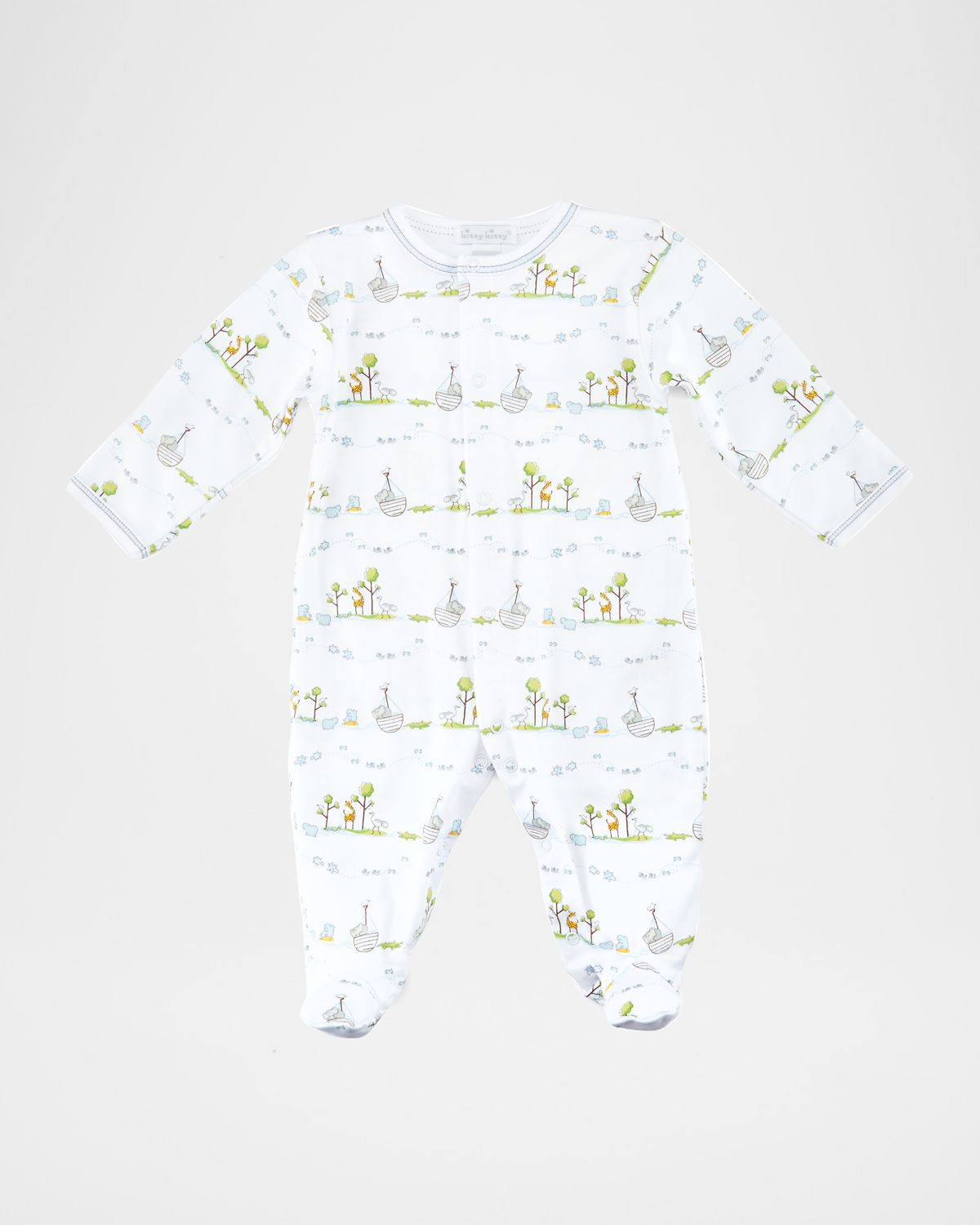 Kissy Kissy Noah 's Ark Printed Footie Pajamas, Size Newborn-9 Months | Thumbnail 3 Kissy Kissy Noah 's Ark Printed Footie Pajamas, Size Newborn-9 Months | Thumbnail 3