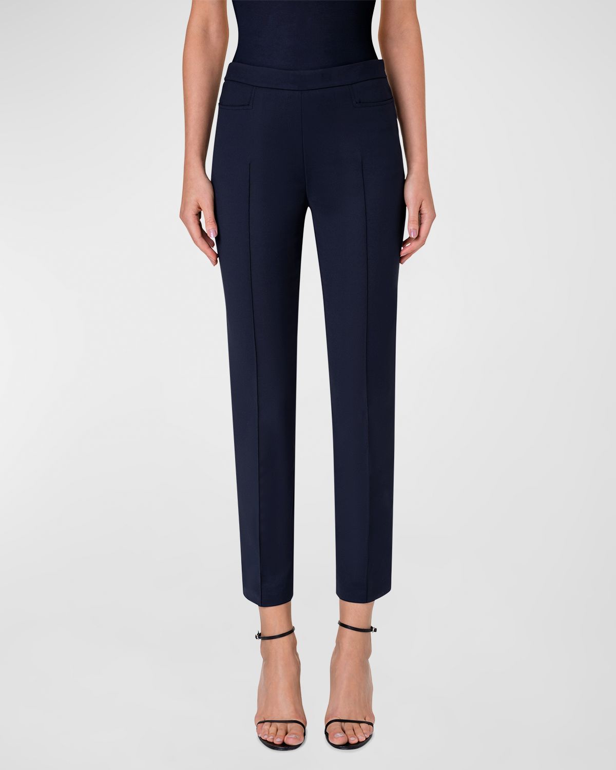 Akris punto Franca Mid-Rise Cropped Pants