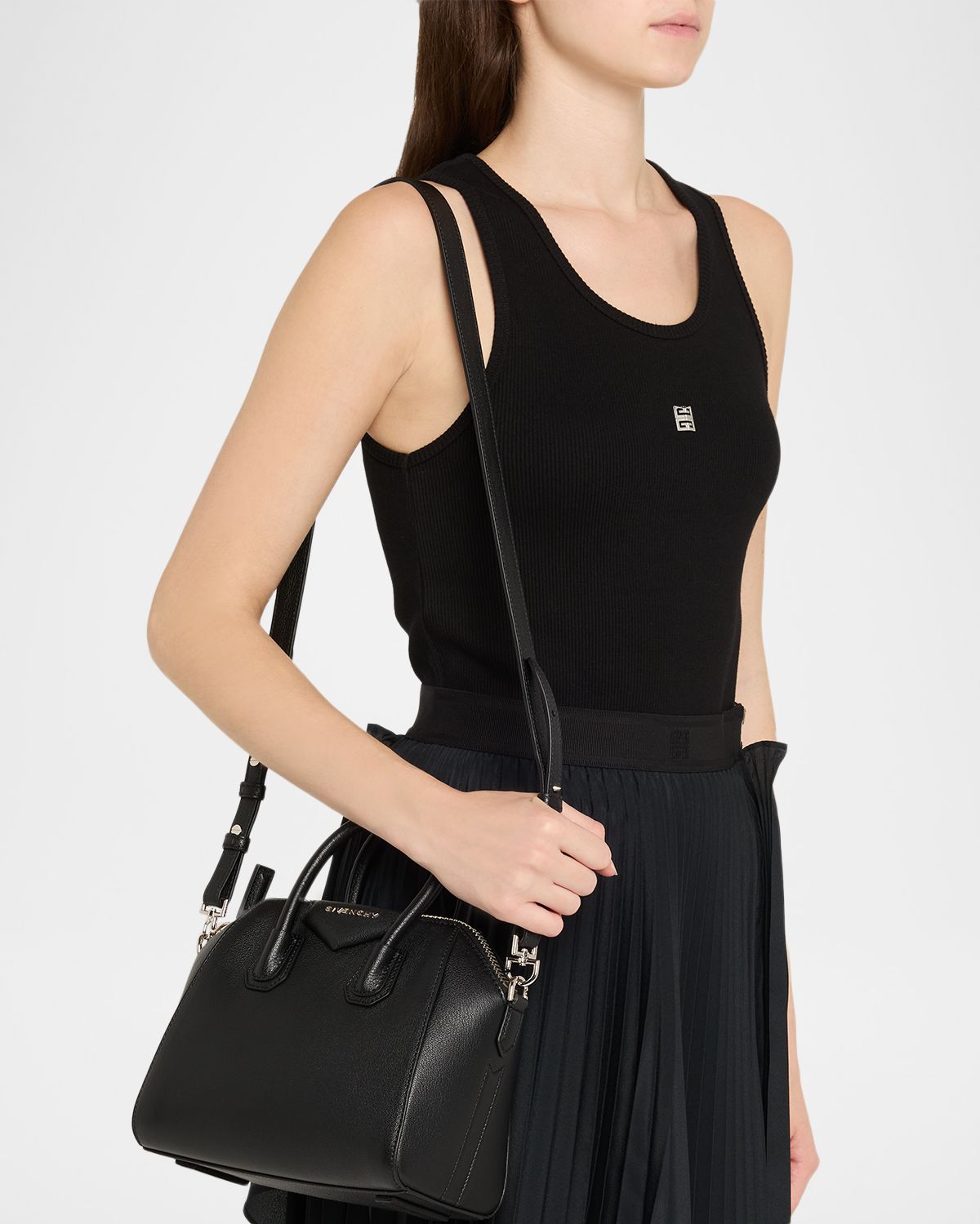 Givenchy Antigona Mini Top Handle Bag in Grained Leather