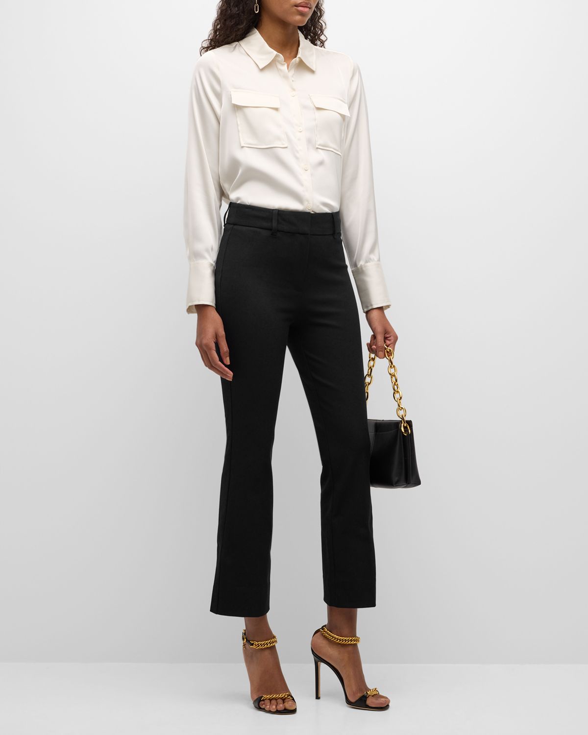 Derek Lam 10 Crosby Stretch-Cotton Cropped Flare Trousers | Thumbnail 5 Derek Lam 10 Crosby Stretch-Cotton Cropped Flare Trousers | Thumbnail 5