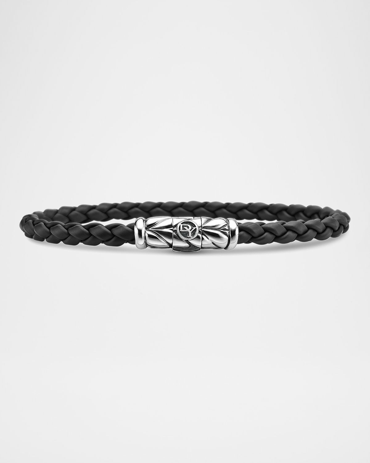 David Yurman Men 's Chevron Woven Rubber Bracelet, 6mm