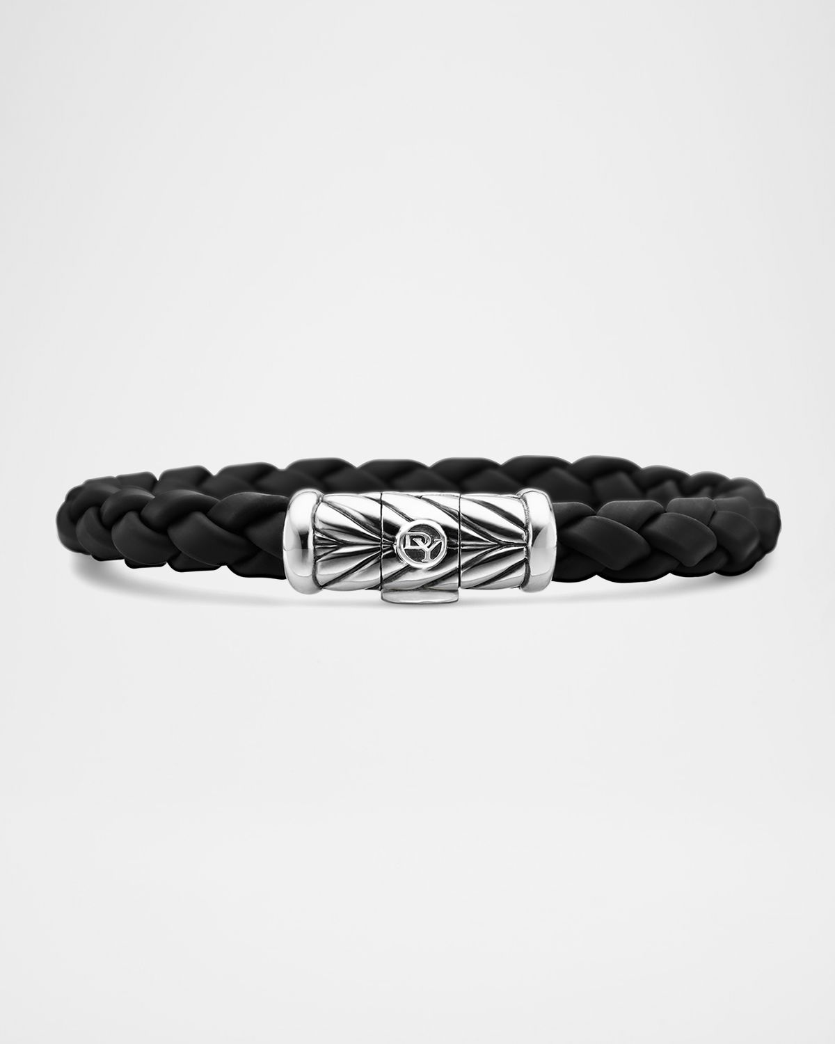 David Yurman Men 's Chevron Woven Rubber Bracelet, 8mm