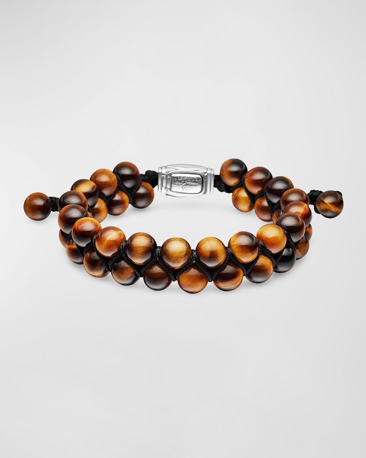 David Yurman Men 's Spiritual Beads Two Row Woven Bracelet