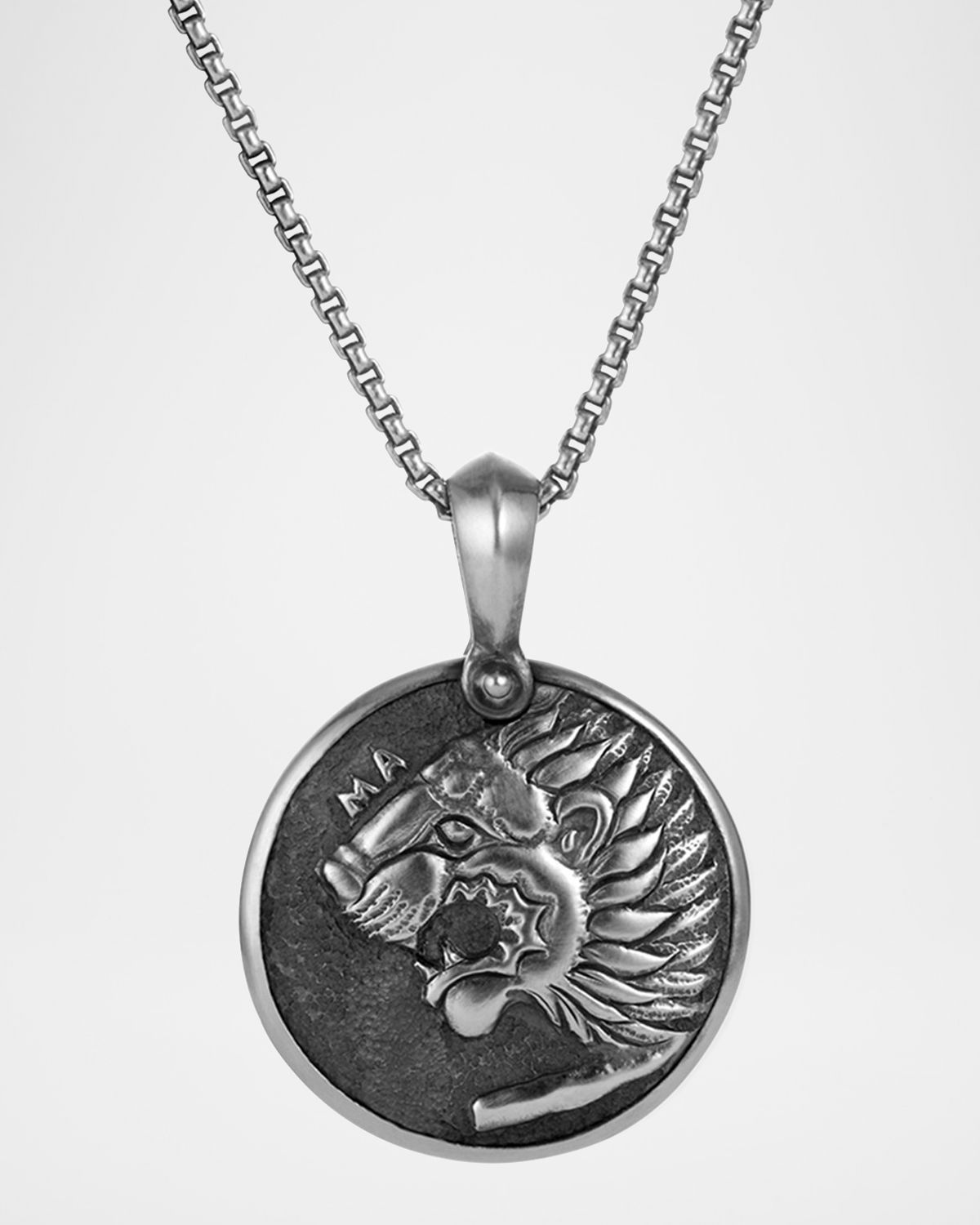 David Yurman Men 's Petrvs Lion Pendant in Silver, 35mm