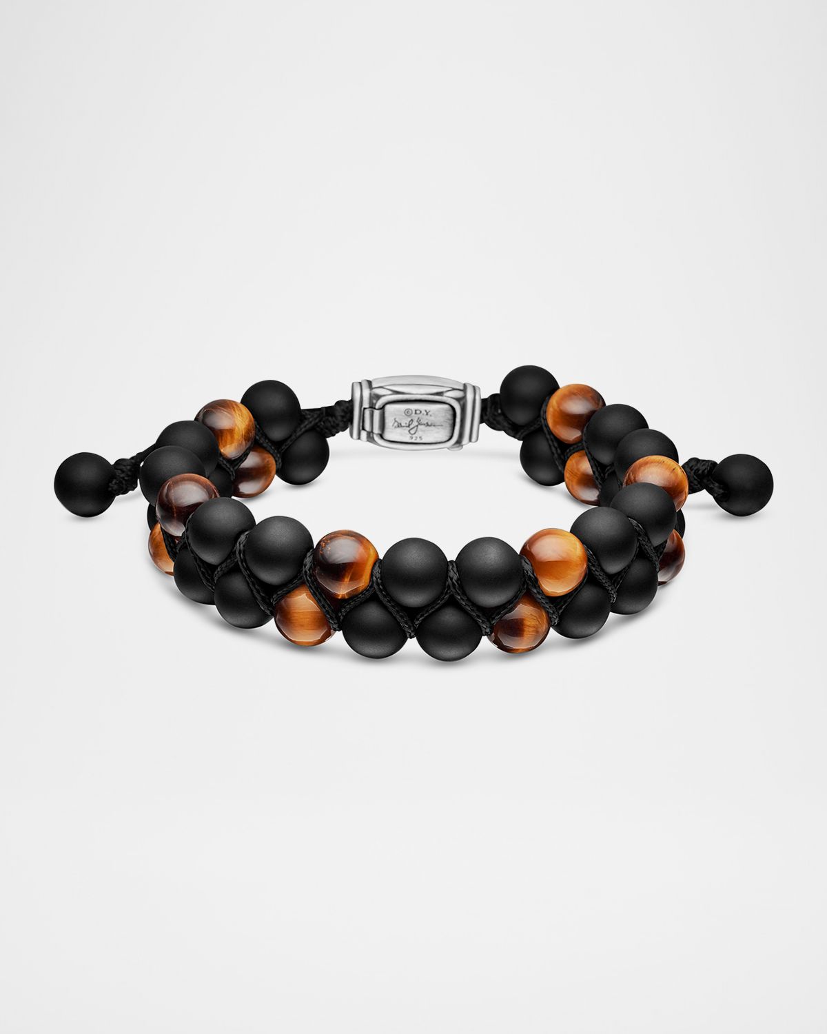 David Yurman Men 's Spiritual Beads Two Row Woven Bracelet
