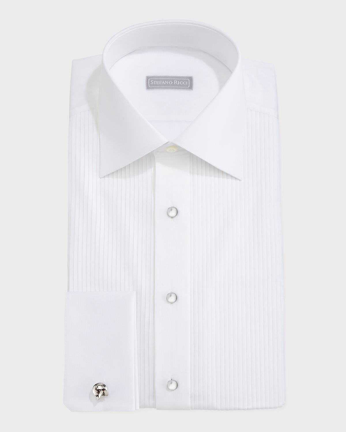 Stefano Ricci Pleated Tuxedo Shirt | Thumbnail 4 Stefano Ricci Pleated Tuxedo Shirt | Thumbnail 4