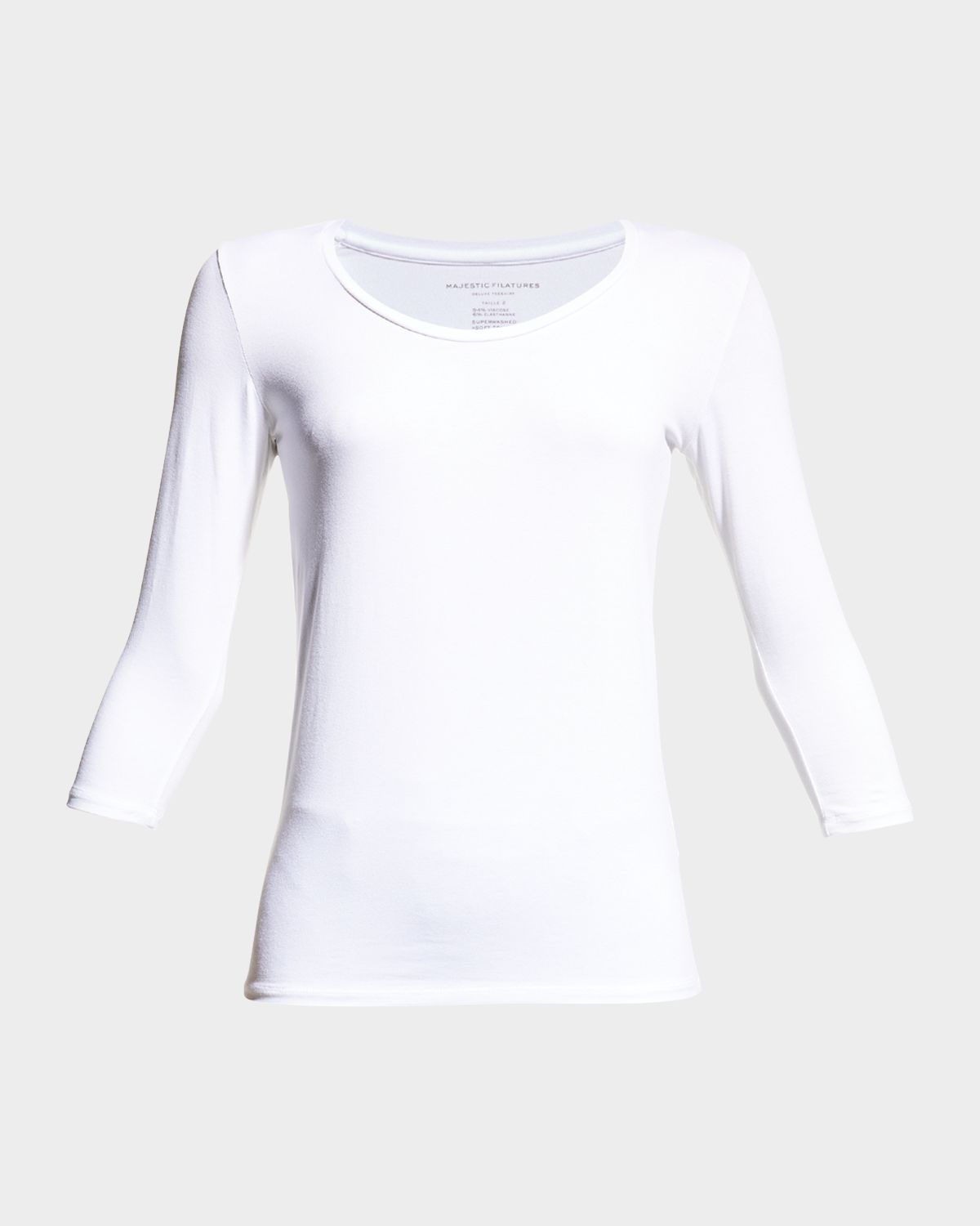 Majestic Filatures Soft Touch 3/4-Sleeve Scoop-Neck Tee | Thumbnail 6 Majestic Filatures Soft Touch 3/4-Sleeve Scoop-Neck Tee | Thumbnail 6