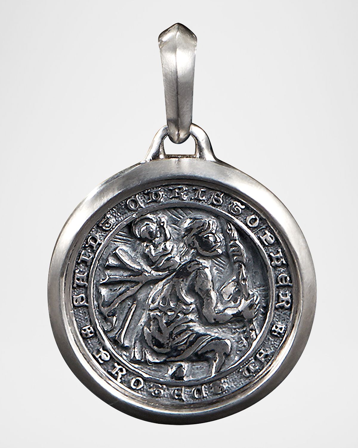 David Yurman Men 's St. Christopher Pendant in Silver, 34.5mm