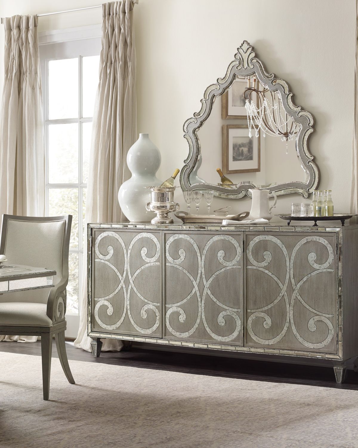 Hooker Furniture Juliet Mirrored Buffet