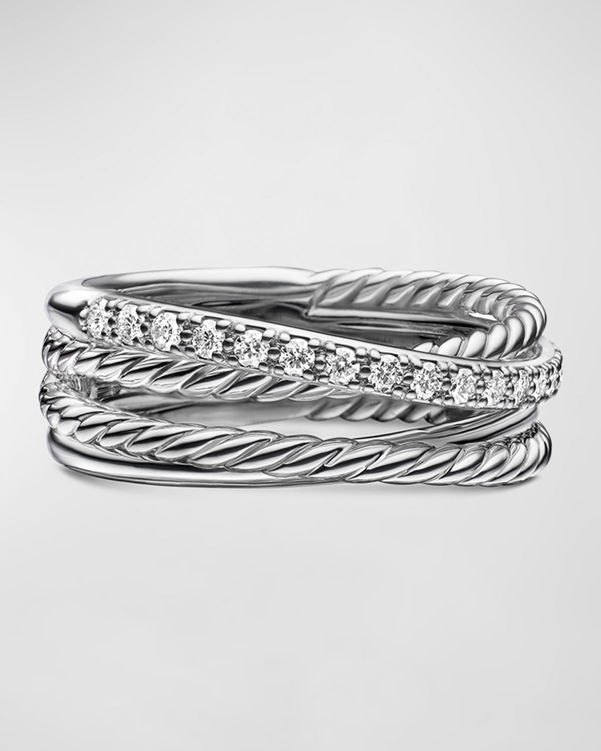 David Yurman Crossover Ring with Diamonds