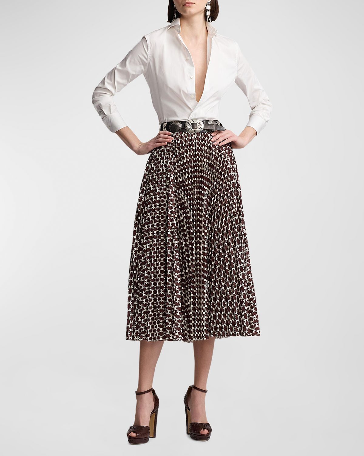 Ralph Lauren Collection Charmain Stretch Poplin Shirt