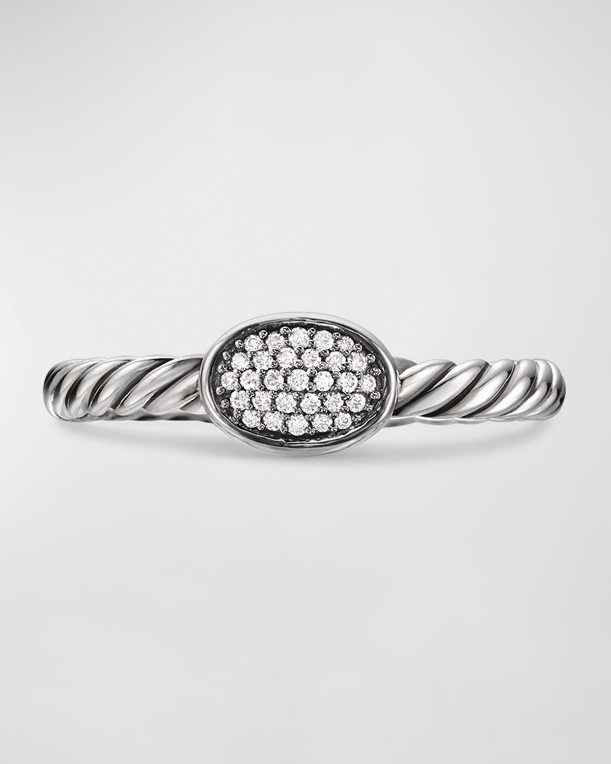 David Yurman Cable Collectibles Oval Ring with Diamonds