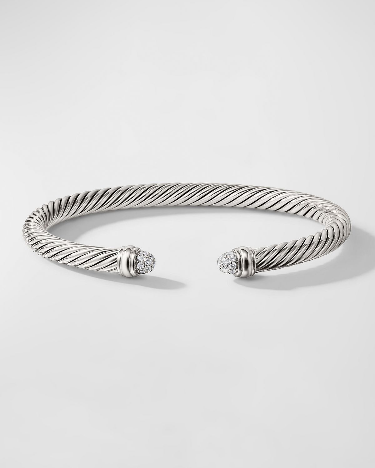 David Yurman Cable Bracelet with Diamonds in Silver, 5mm
