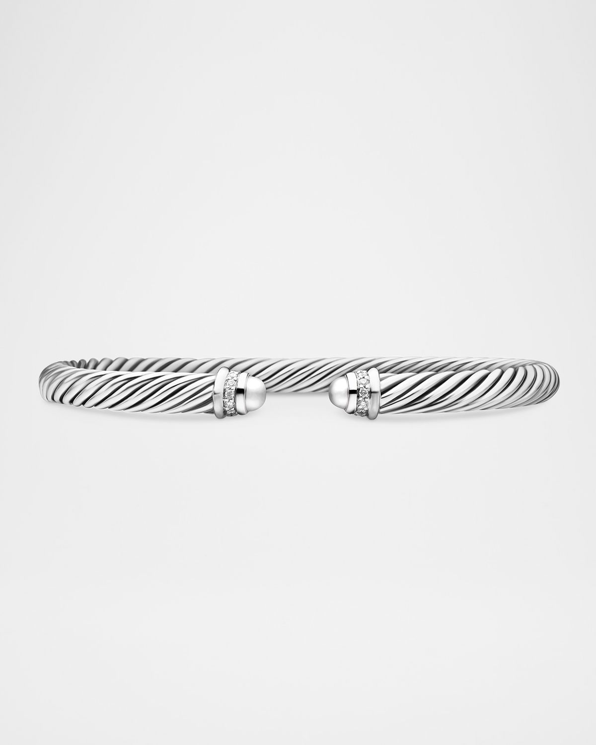 David Yurman Cable Bracelet with Diamonds in Silver
