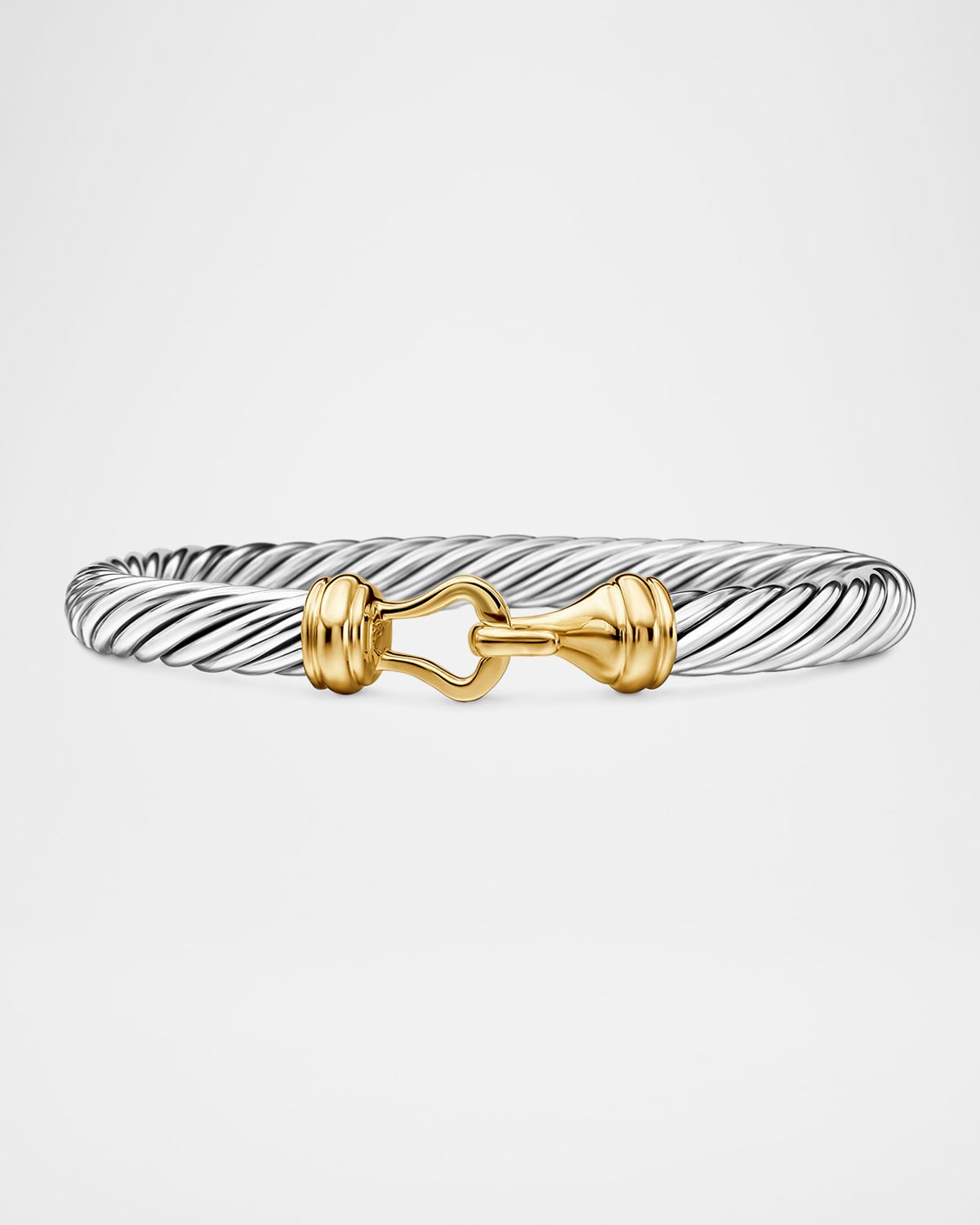 David Yurman 7mm Cable Buckle Bracelet with Gold