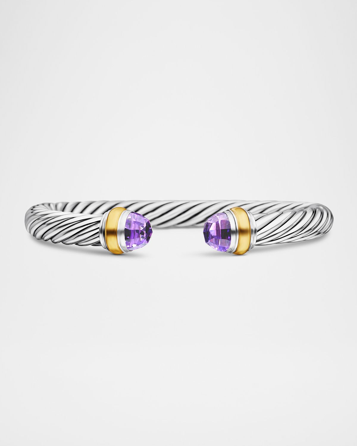David Yurman Cable Classics Bracelet with Gemstone and 14K Gold in Silver