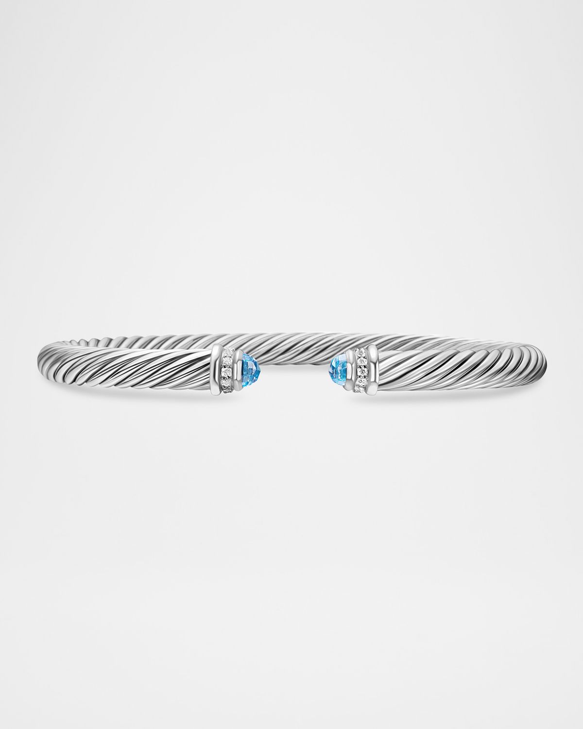 David Yurman Cable Bracelet with Gemstone and Diamonds in Silver, 5mm