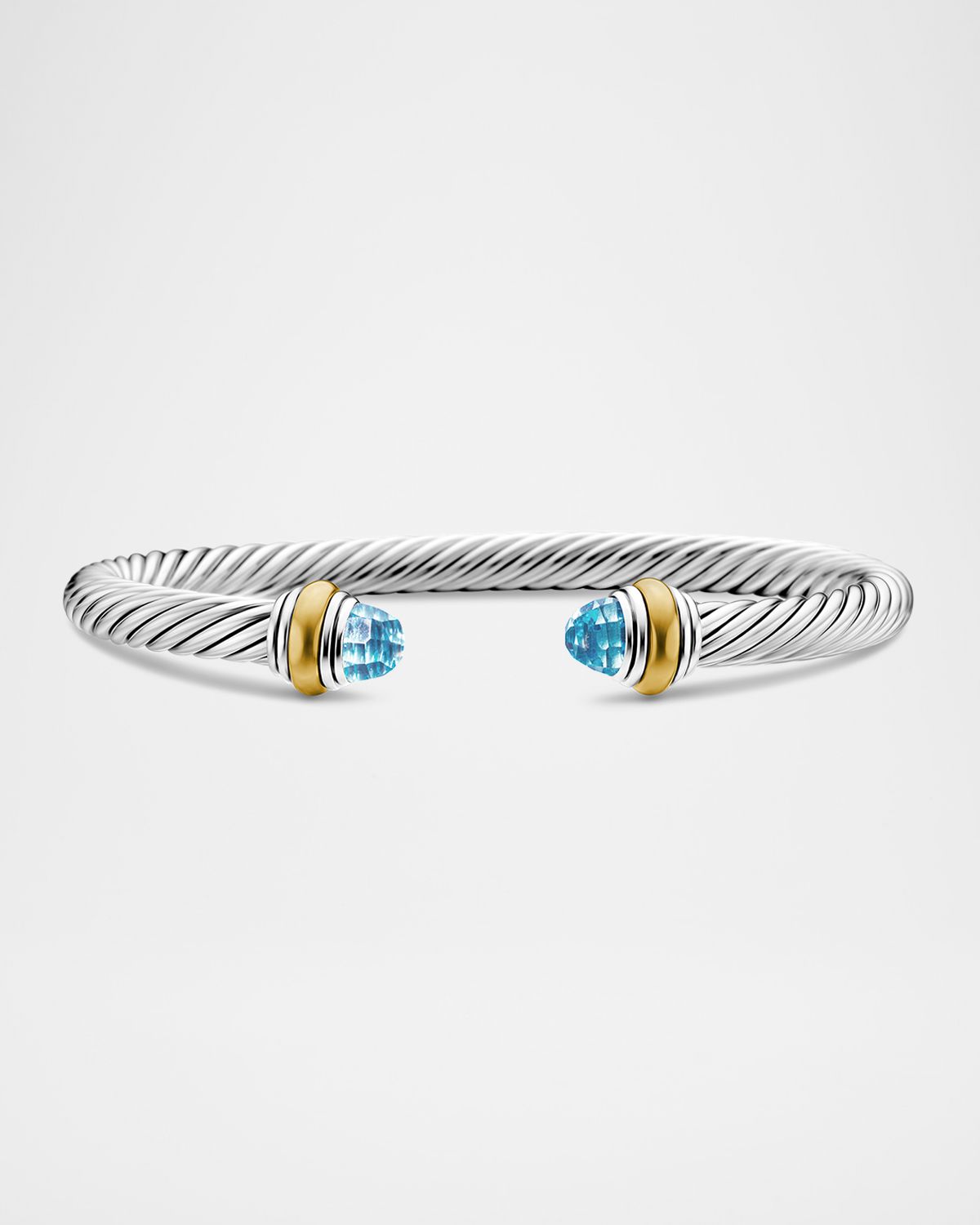 David Yurman Cable Bracelet with Gemstone in Silver with 14K Gold, 5mm