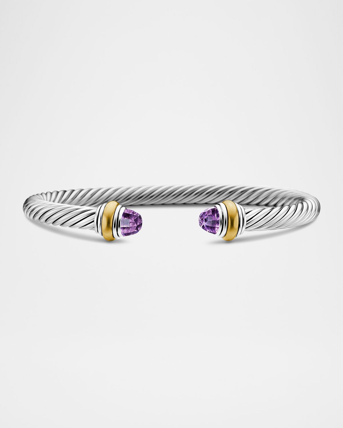 David Yurman Cable Bracelet with Gemstone in Silver with 14K Gold, 5mm