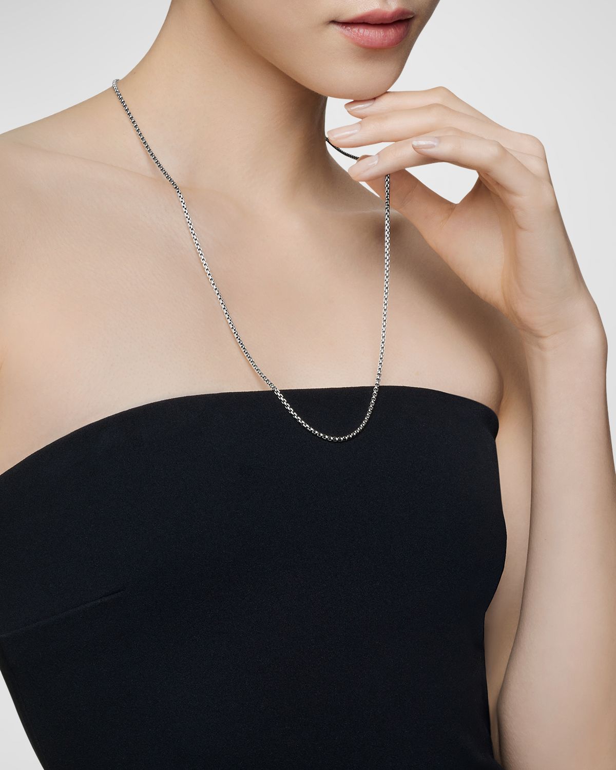 David Yurman 2.7mm Box Chain Necklace in Silver