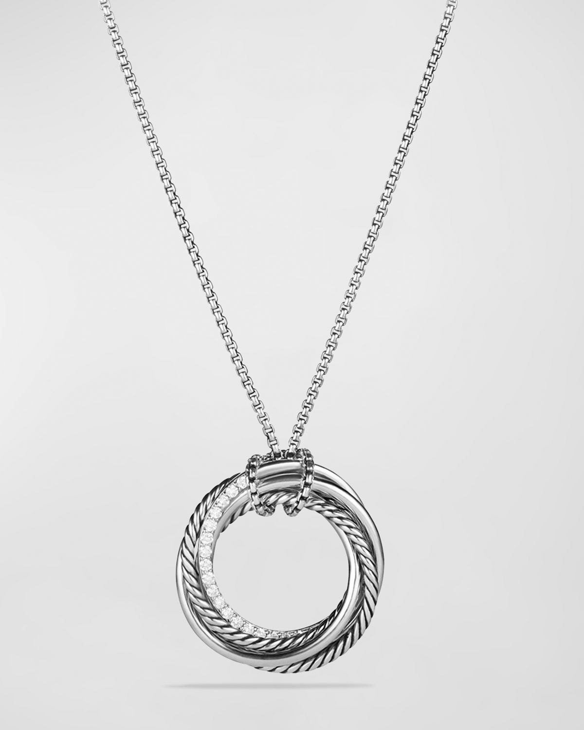 David Yurman Crossover Pendant Necklace with Diamonds