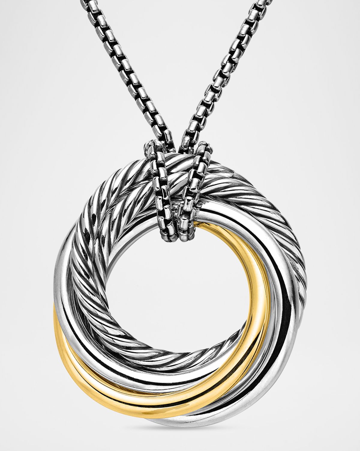 David Yurman Crossover Small Pendant with Gold on Chain