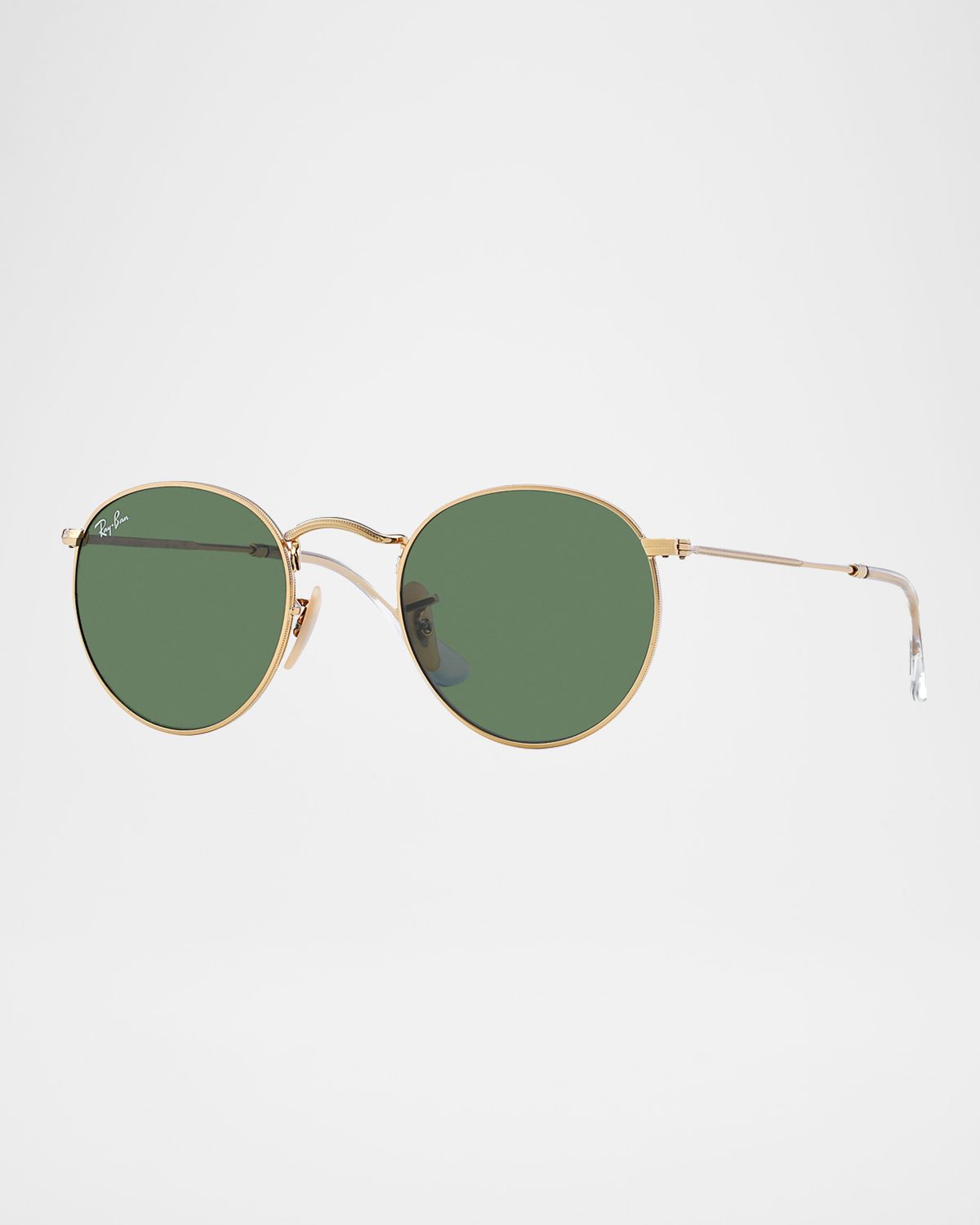 Ray-Ban Men 's Round Metal Sunglasses, Green, 53MM