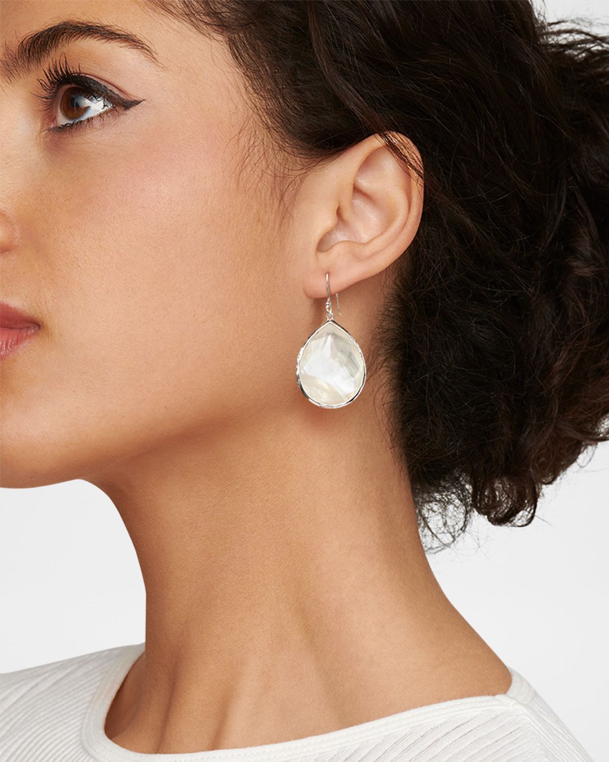 Ippolita Large Teardrop Earrings in Sterling Silver