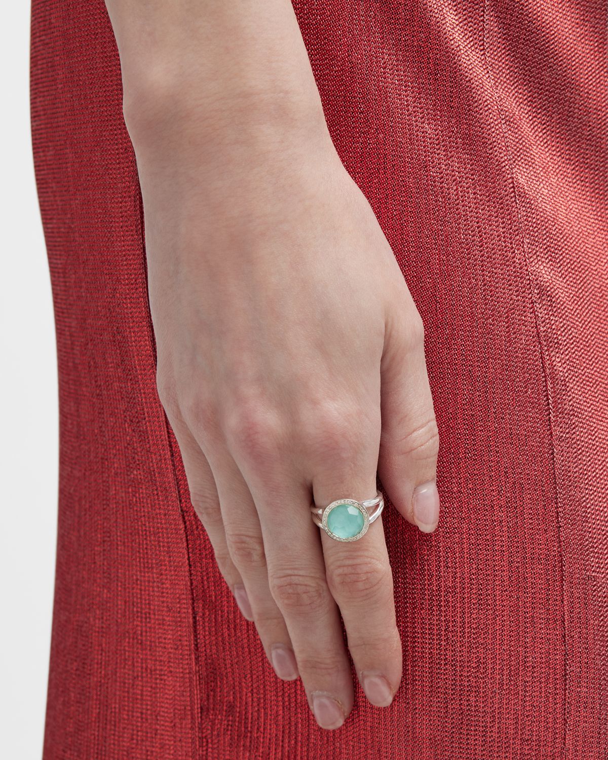 Ippolita Mini Ring in Sterling Silver with Diamonds