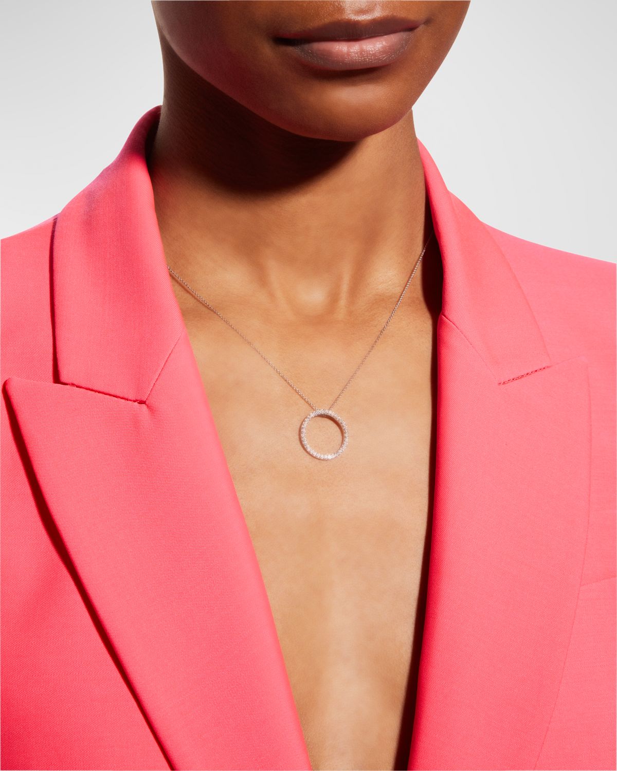 Roberto Coin Pave Circle Necklace