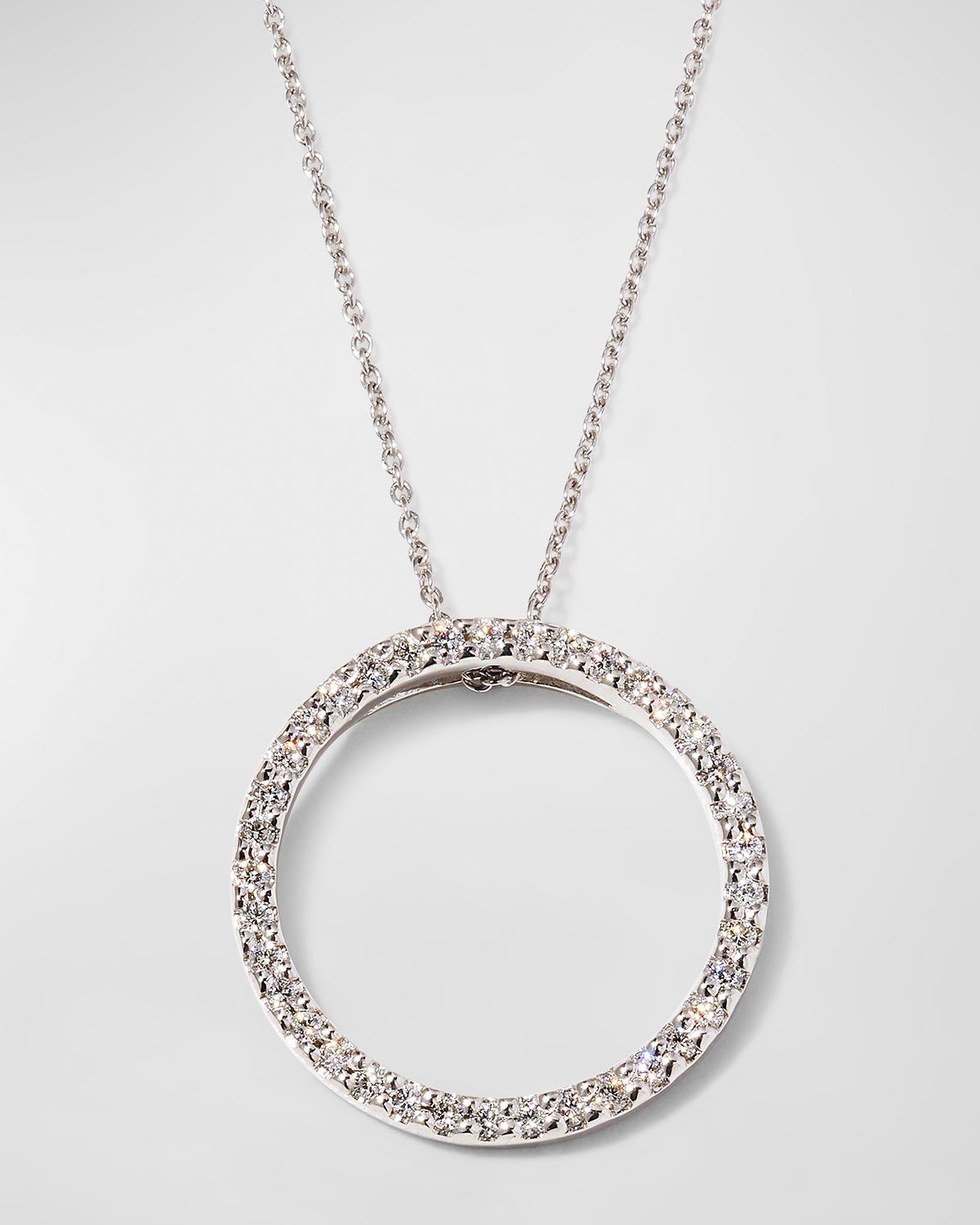 Roberto Coin Pave Circle Necklace
