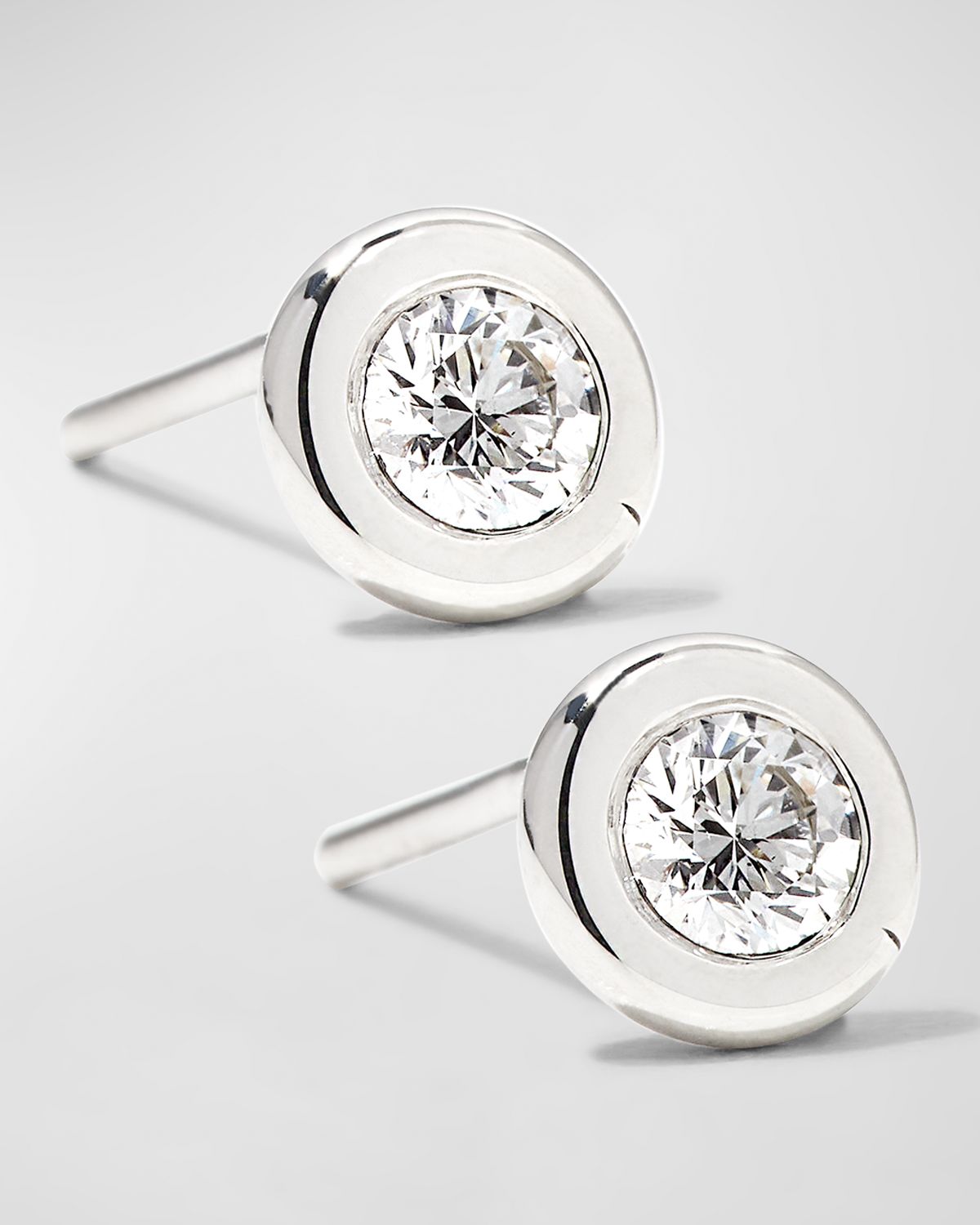 Roberto Coin 18k Gold Diamond Solitaire Stud Earrings