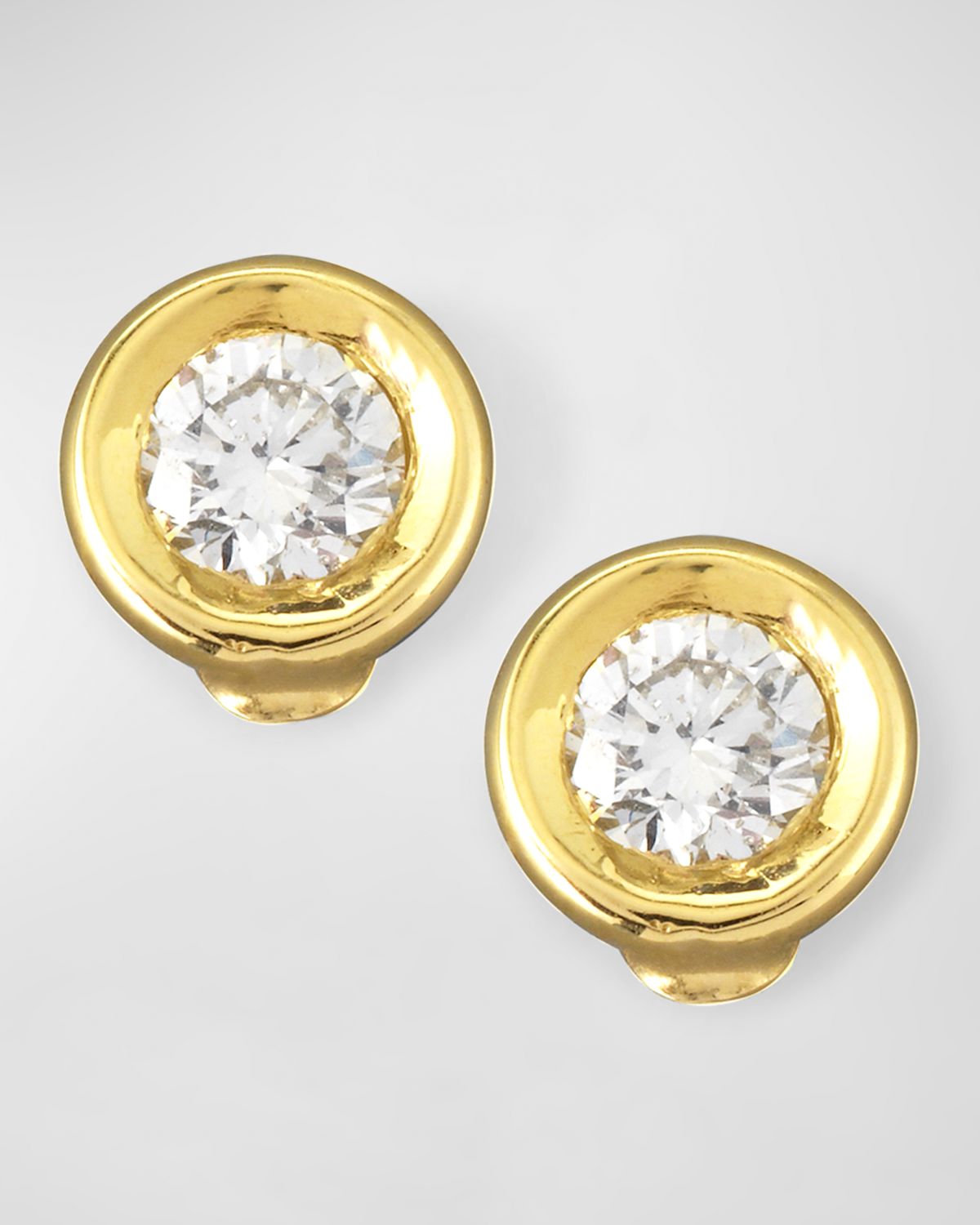 Roberto Coin 18k Gold Diamond Solitaire Stud Earrings