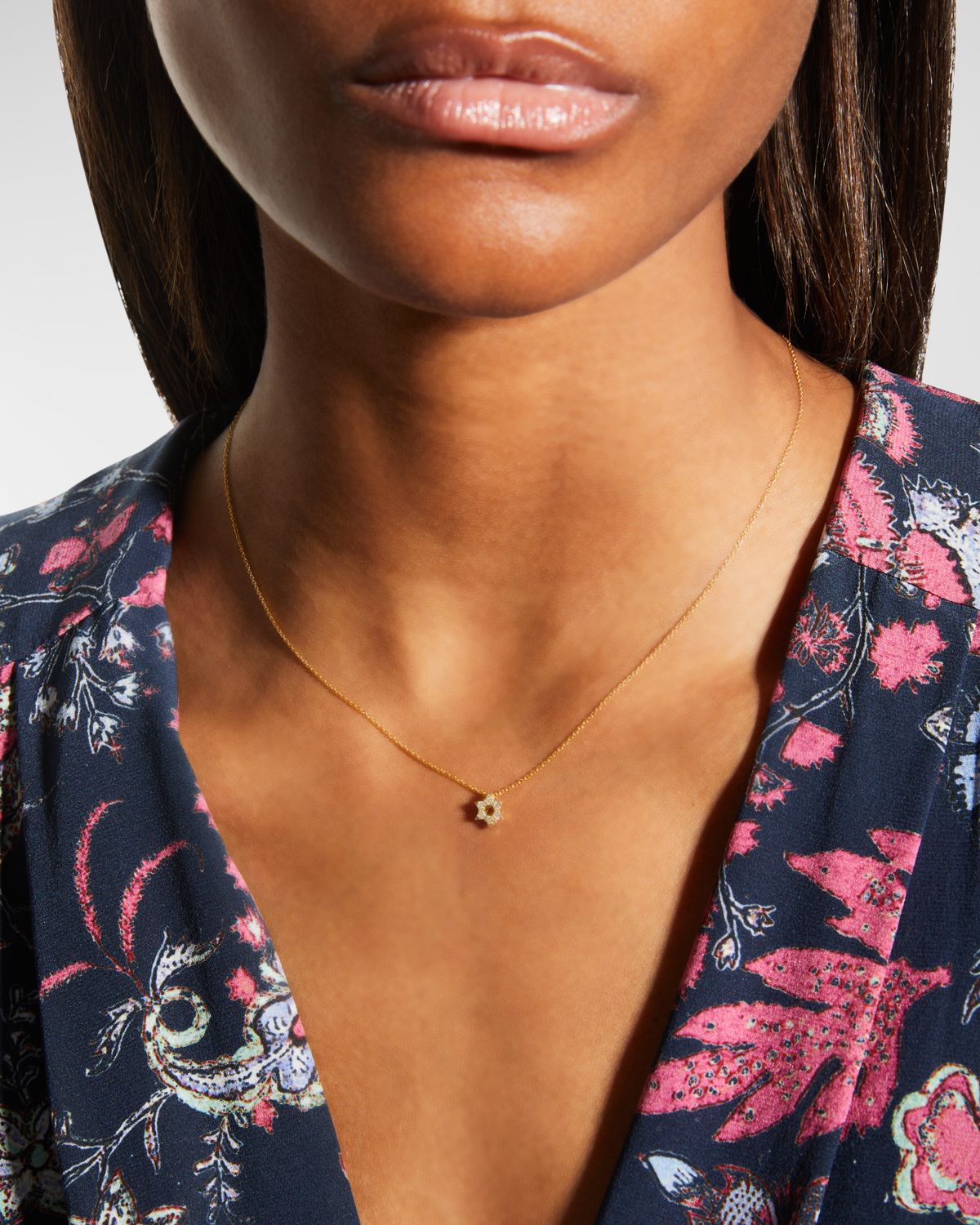 Roberto Coin Diamond Star of David Necklace