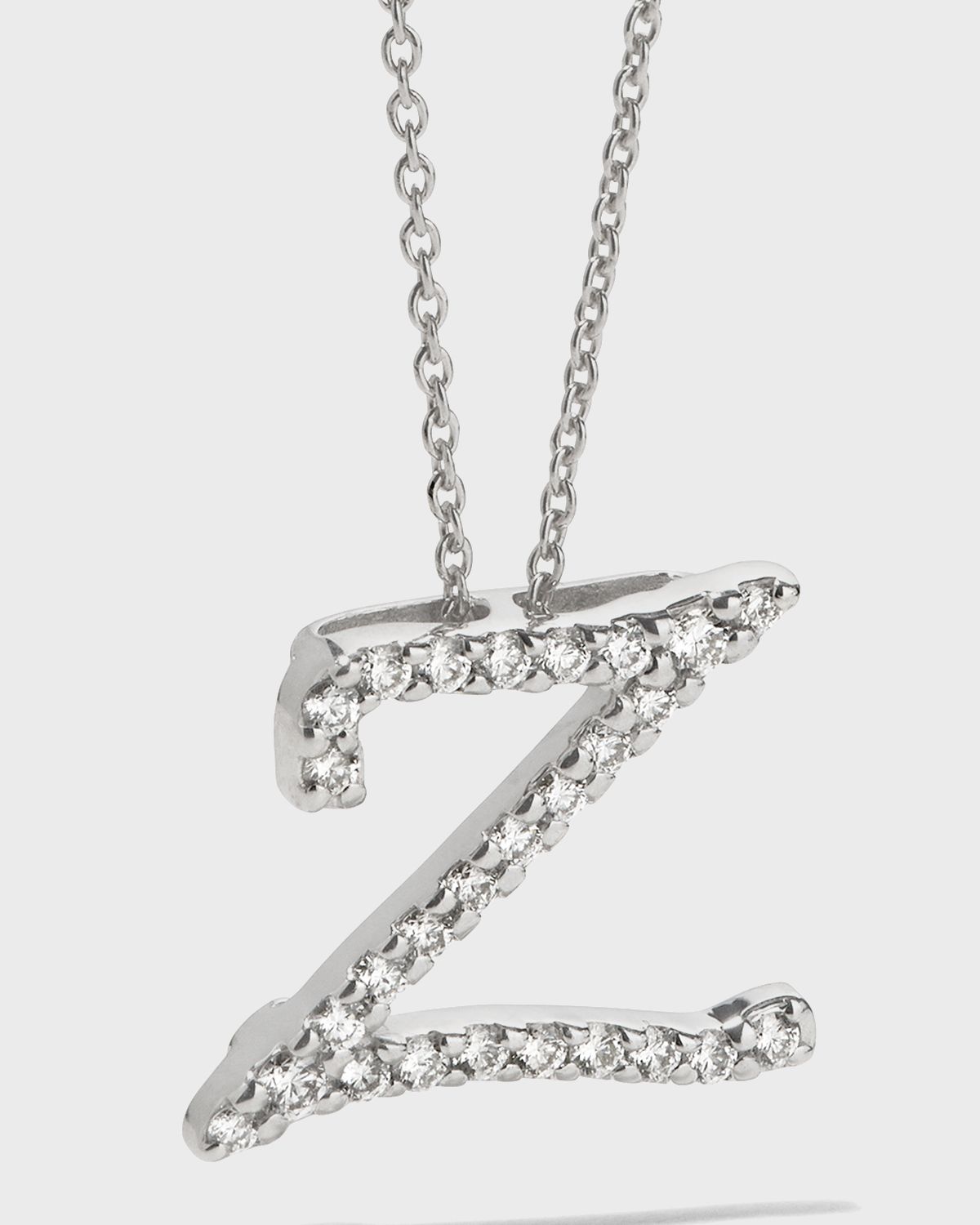 Roberto Coin Diamond Initial Necklace
