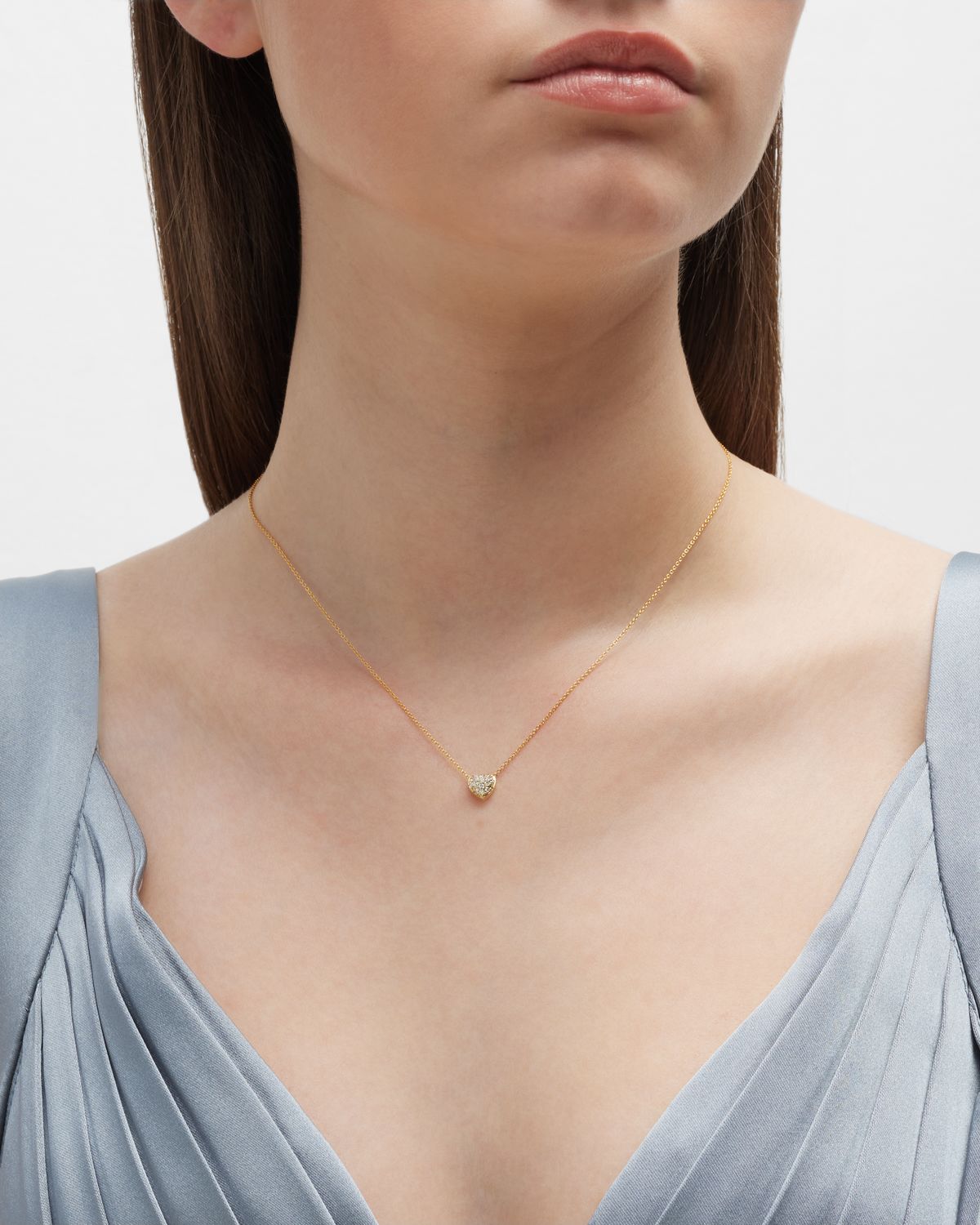 Roberto Coin Pave Heart Necklace