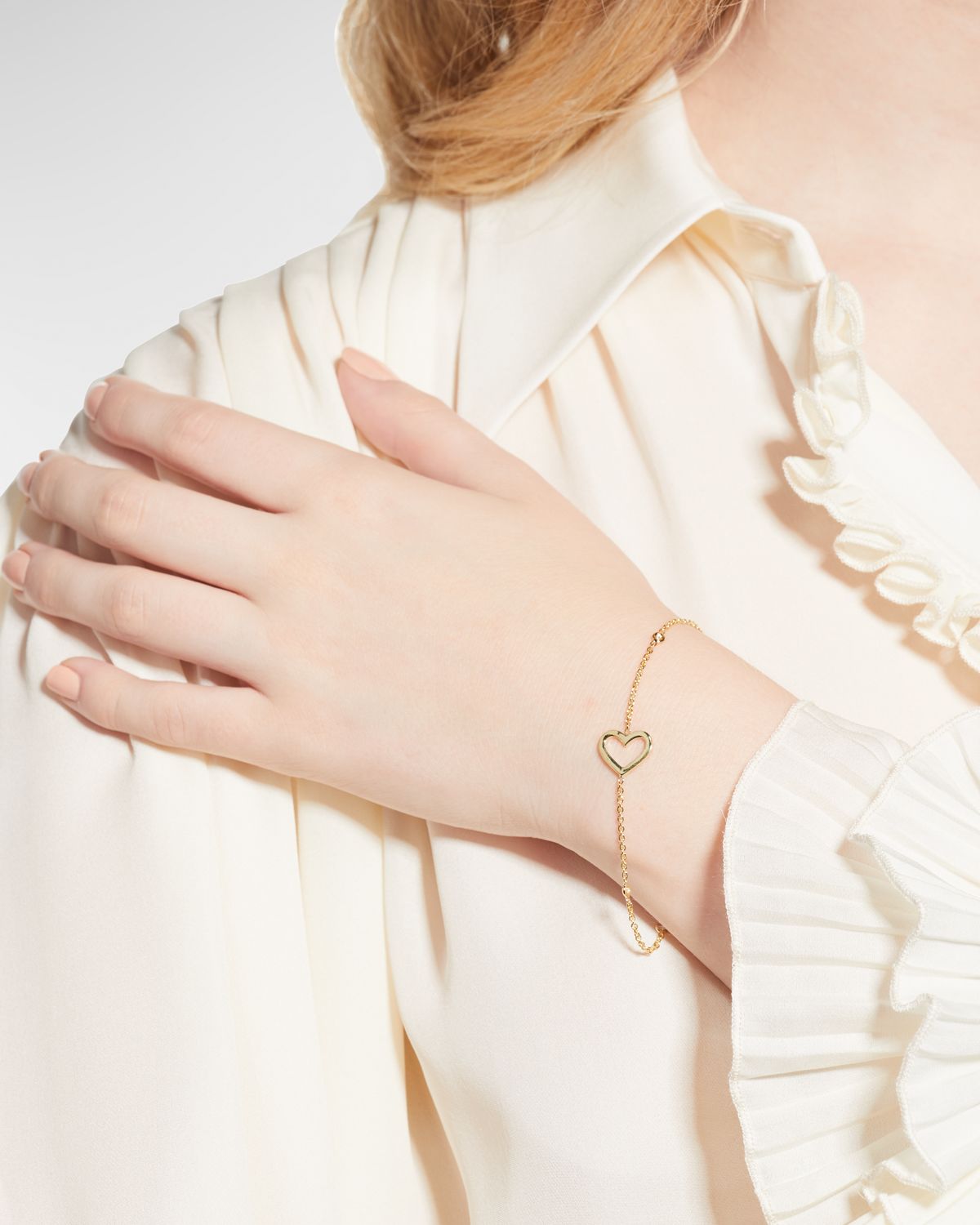 Roberto Coin Yellow Gold Heart Diamond Bracelet