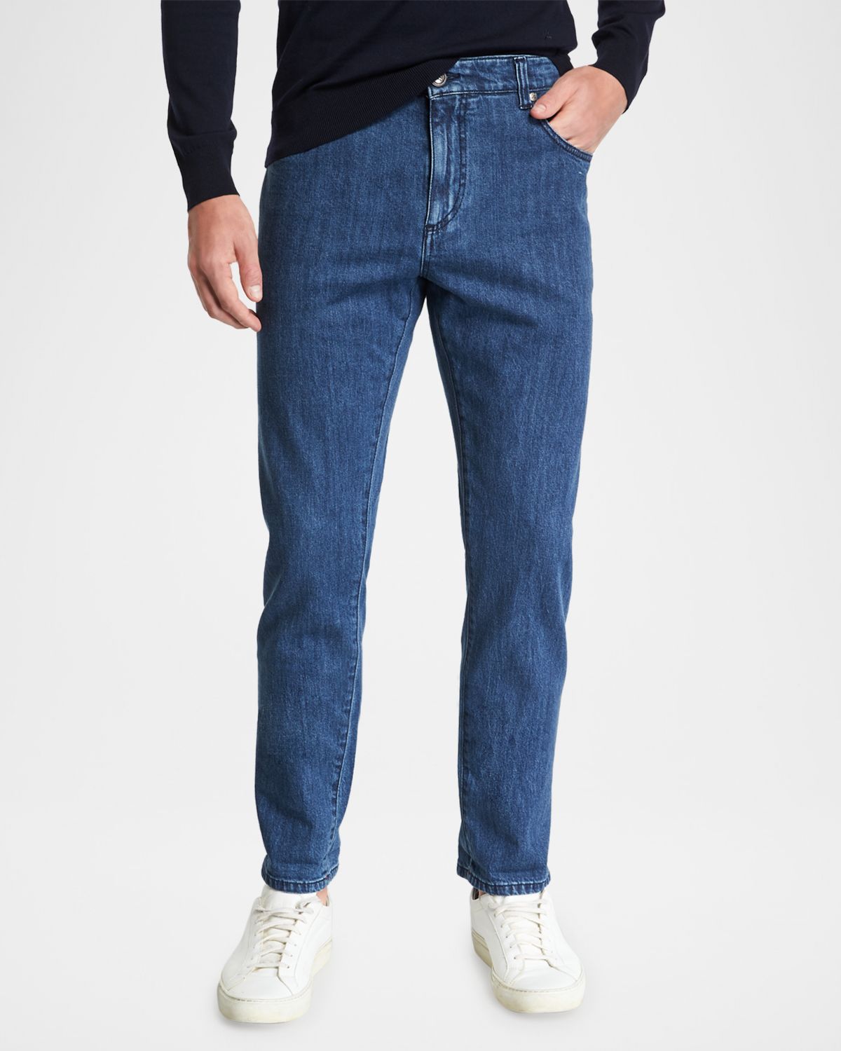 Isaia Men 's Dark Wash Straight-Leg Jeans