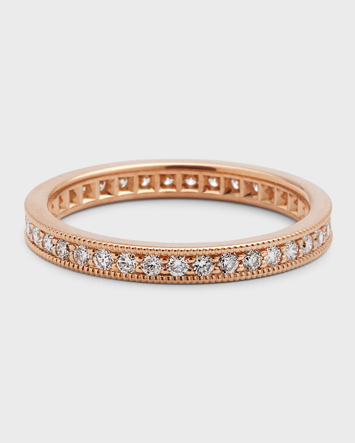 Neiman Marcus Diamonds Channel-Set Diamond Eternity Band Ring in 18K Rose Gold