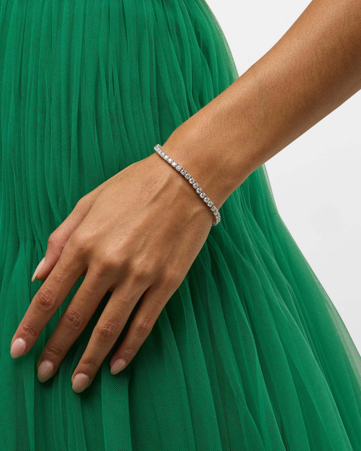 Neiman Marcus Diamonds 18k White Gold Diamond Tennis Bracelet, 8.55tcw, 7"L