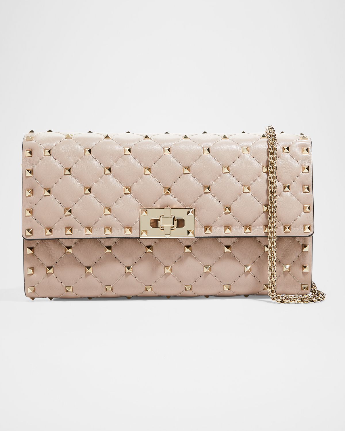 Valentino Garavani Quilted Rockstud Spike Chain Shoulder Bag
