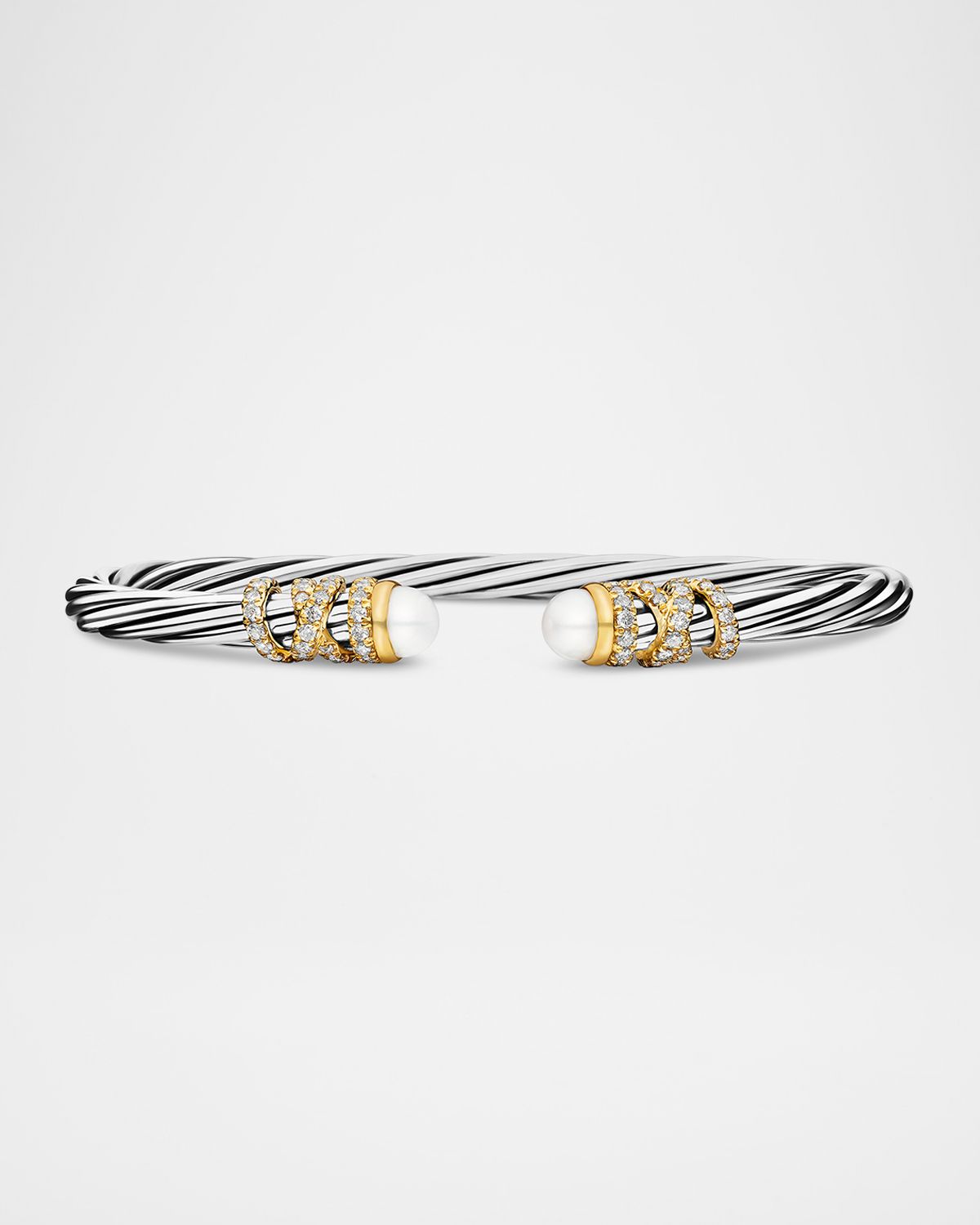 David Yurman Helena Bracelet with 18K Gold, Cabochon and Diamonds, 4mm