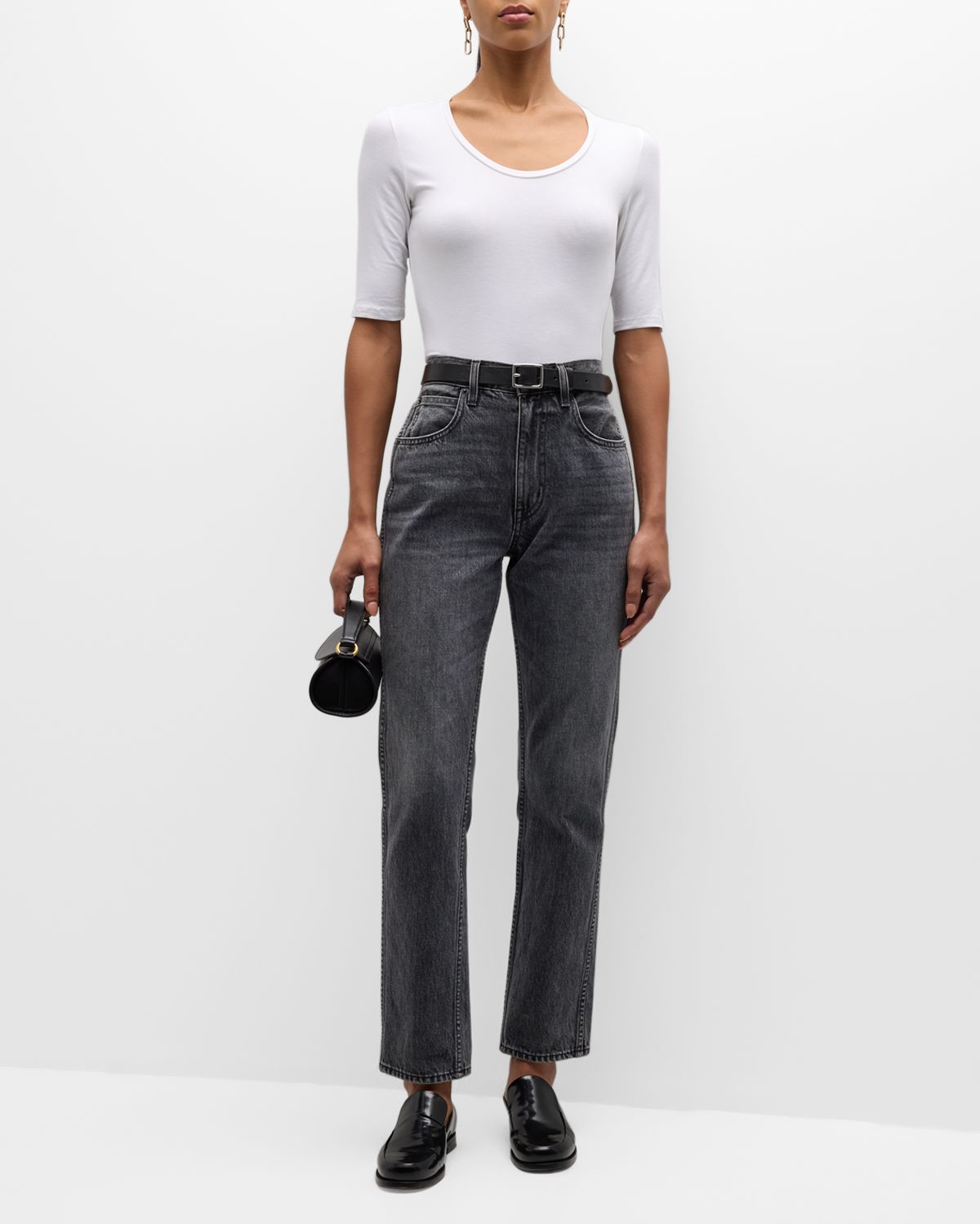 Majestic Filatures Soft Touch Half-Sleeve Scoop-Neck Top