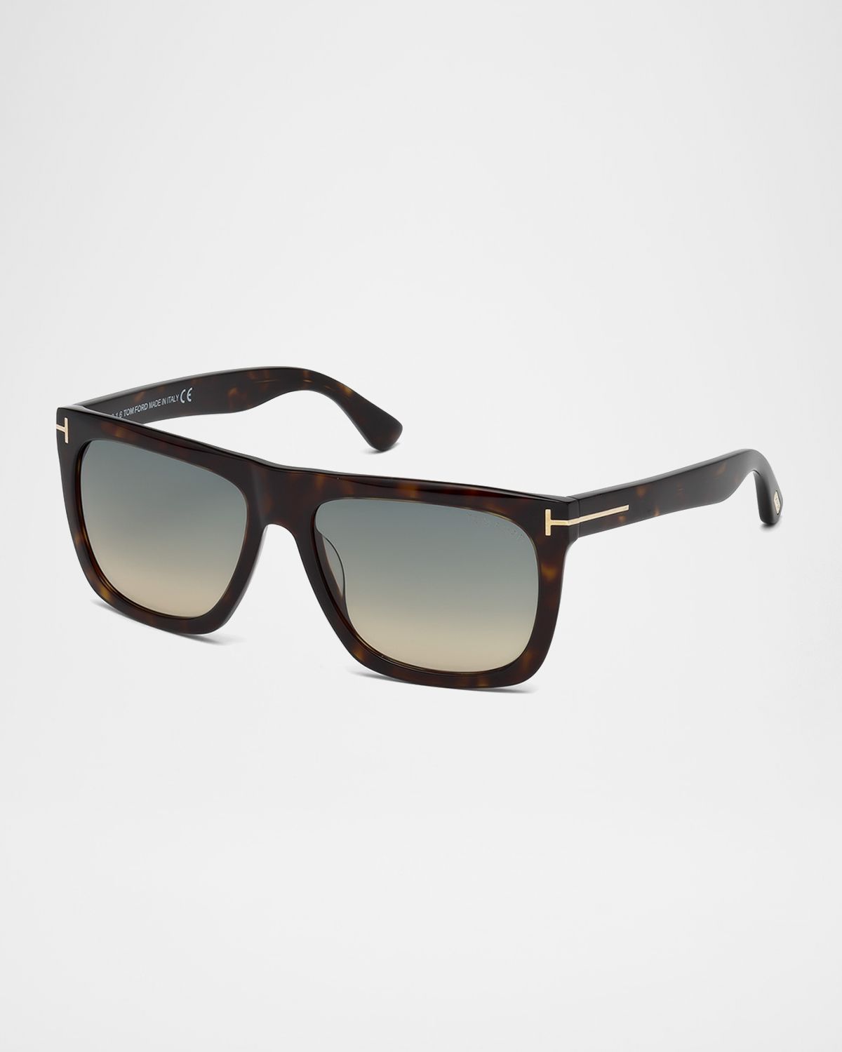 TOM FORD Morgan Thick Square Acetate Sunglasses, Tortoiseshell