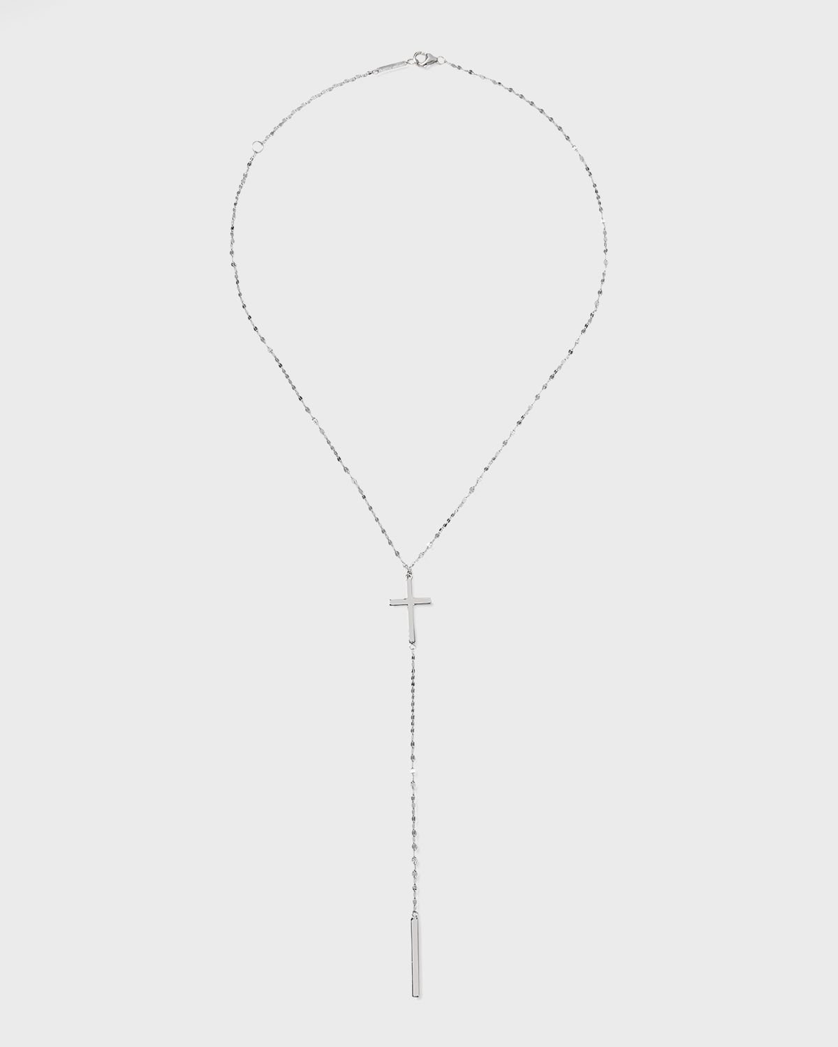 LANA 14K Gold Bond Crossary Chime Lariat Necklace
