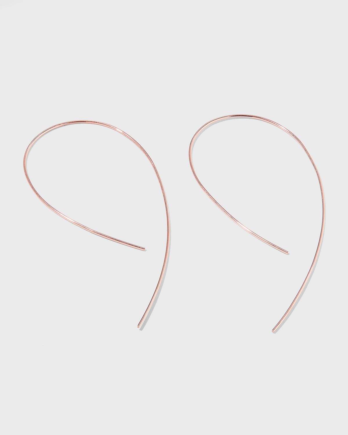 LANA 14K White Gold Hooked On Hoop Earrings