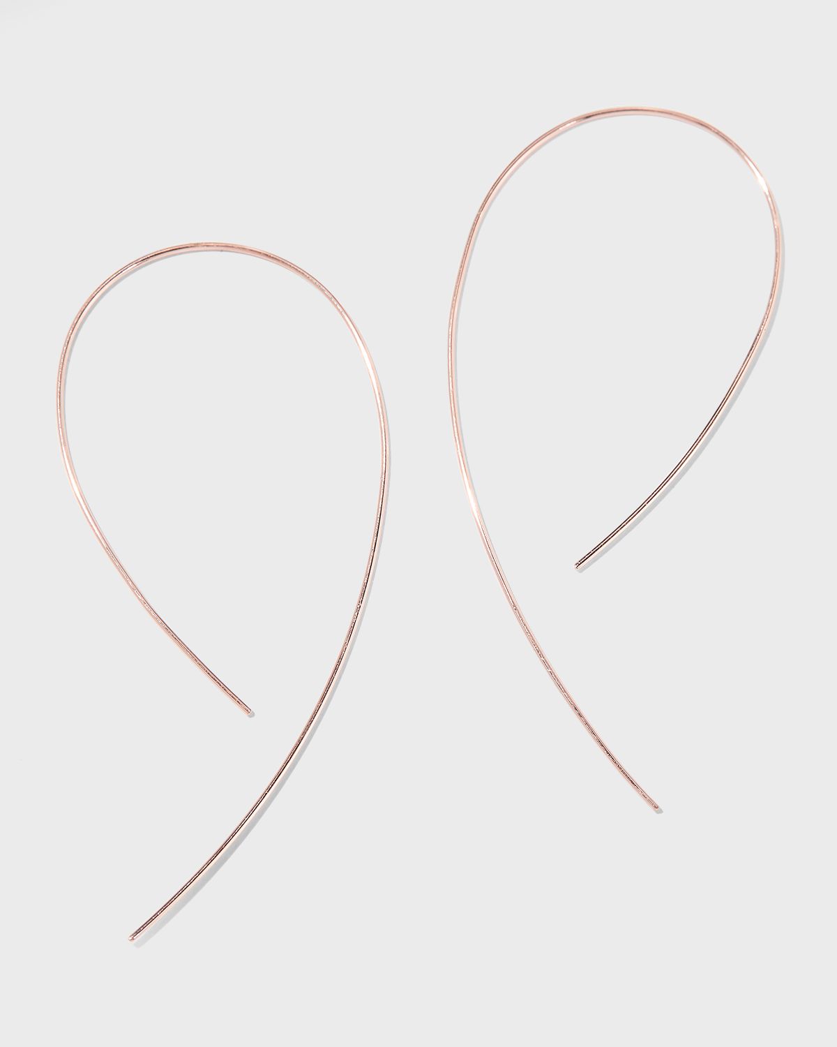 LANA 14K White Gold Hooked On Hoop Earrings