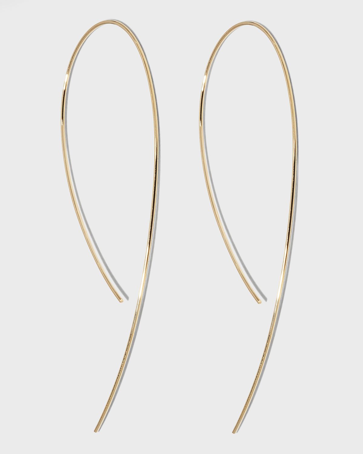 LANA 14K White Gold Hooked On Hoop Earrings